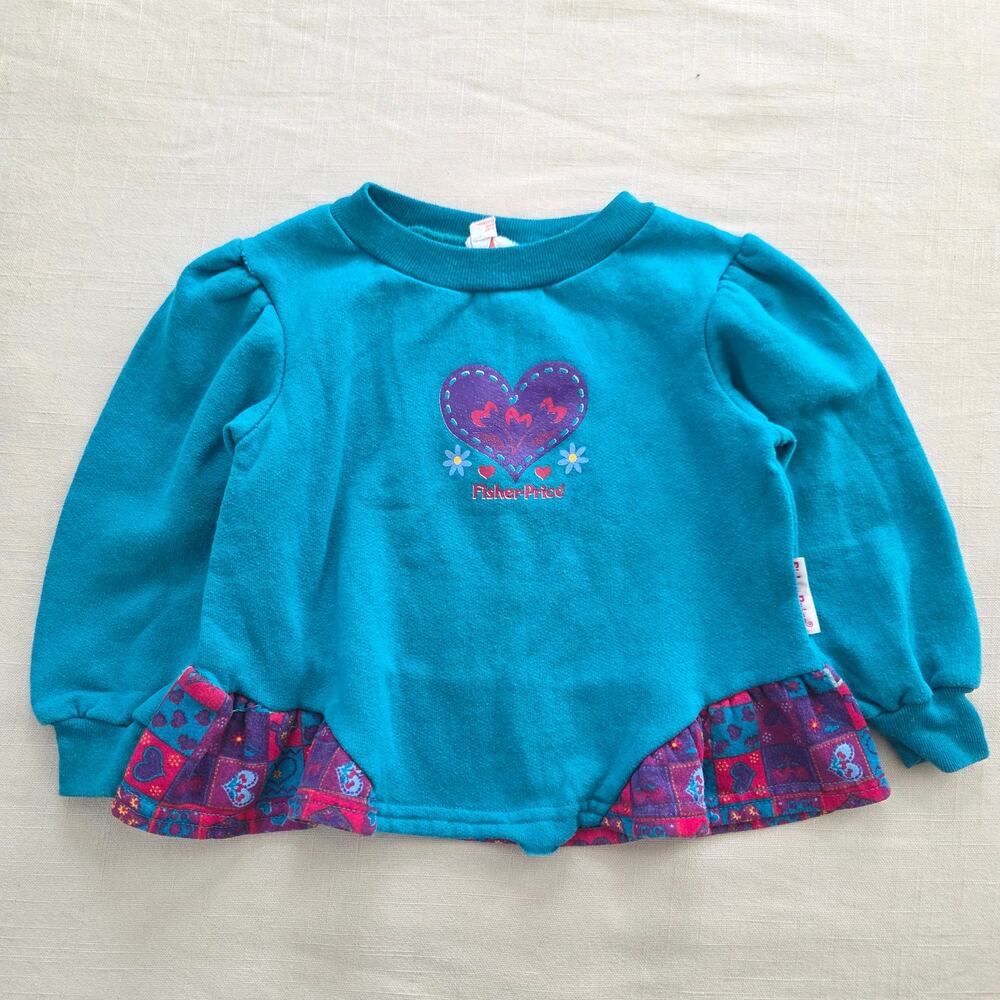 Vintage Fisher Price Heart Girly Sweater 2t